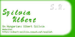 szilvia ulbert business card